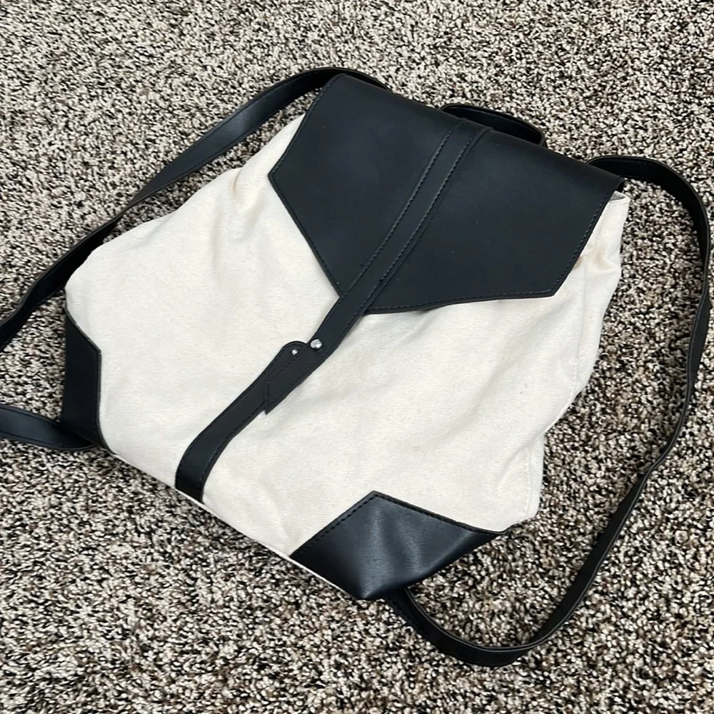Deux Lux Canvas Backpack, worn once. stained bottom